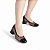 Sapato PICCADILLY MAXI Estela Salto Médio Bronze e Preto 748042 - Imagem 3
