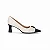 Scarpin Piccadilly Irene Salto Alto Branco e Preto 764015 - Imagem 1
