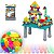 Mesa Infantil Educativa Com Blocos De Montar Coloridos 140 peças - Imagem 1