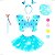 Fantasia Infantil Meninas Borboleta Infantil Fadinha C/ Led AZUL CELESTE - Imagem 1