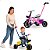 Triciclo Infantil 2em1 Pedal Cesto Passeio Azulrosa Babyland - Imagem 1