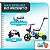 Triciclo Infantil 2em1 Pedal Cesto Passeio Azulrosa Babyland - Imagem 3