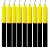 1 Kg De Velas Palito Bicolor Amarela e Preta De 18cm - Velas por Quilo Parafina 100% Pura Fábrica de Velas São Jorge - Imagem 1