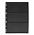 Kit 10 Folhas para Cédulas 28x21 Fundo Preto Acetato 3 Espaços - Imagem 1