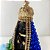 IMAGEM NOSSA SENHORA APARECIDA PÉROLA AZUL COM FLORES 14CM - Imagem 3