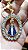 CHAVEIRO RELIGIOSO DOURADO OVAL nossasenhora APARECIDA SANTA - Imagem 3