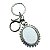 CHAVEIRO PRATEADO APARECIDA OVAL COM STRASS FUNDO PEROLADO - Imagem 3