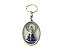 CHAVEIRO PRATEADO PEROLADO OVAL RESPLENDOR STRASS APARECIDA - Imagem 4