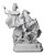 Imagem São Jorge guerreiro Mármore grande 28cm santo santa - Imagem 2