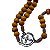 Terço Madeira Marrom Medalha Das Duas Cruzes 8mm Crucifixo - Imagem 5