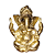 Ganesha 10cm Resina DOURADO Deus Da Prosperidade E Sabedoria - Imagem 1