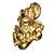 Ganesha 10cm Resina DOURADO Deus Da Prosperidade E Sabedoria - Imagem 4