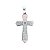 PINGENTE Aço INOX PRATEADO CRUZ COM ORAÇÃO PONTA TRIANGULAR - Imagem 7