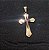 PINGENTE AÇO INOX PRATEADO CRUZ COM RELEVO 6X3 CM SANTO JOIA - Imagem 8