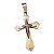 PINGENTE AÇO INOX PRATEADO CRUZ COM RELEVO 6X3 CM SANTO JOIA - Imagem 2