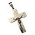 PINGENTE AÇO INOX PRATEADO CRUZ RELEVO ORAÇÃO JESUS crucifix - Imagem 2
