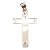 PINGENTE AÇO INOX PRATEADO CRUZ LETRAS JESUS santo religioso - Imagem 5