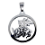 PINGENTE AÇO INOX PRATEADO REDONDO SANTO SÃO JORGE GUERREIRO - Imagem 1