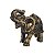 Elefante Indiano resina Miniatura Ouro Velho 5 cm fortuna - Imagem 3