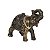 Elefante Indiano resina Miniatura Ouro Velho 5 cm fortuna - Imagem 1