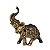 Elefante Indiano resina Sorte Ouro Velho 10 cm fortuna - Imagem 2