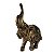 Elefante Indiano resina Sorte Ouro Velho 10 cm fortuna - Imagem 1