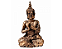 Estatua Buda Hindu Tibetano Orando resina Ouro Velho 12cm - Imagem 4