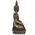Estatua Buda Hindu resina c/ Base Ouro Velho 16 cm decoração - Imagem 3