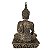 Estatua Buda Hindu resina c/ Base Ouro Velho 16 cm decoração - Imagem 5