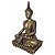 Estatua Buda Hindu resina c/ Base Ouro Velho 16 cm decoração - Imagem 6
