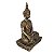 Estatua Buda Hindu resina c/ Base Ouro Velho 16 cm decoração - Imagem 2
