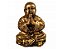 Estatua Buda Chinês Rezando Ouro Velho 8 cm monge sorte - Imagem 1