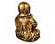 Estatua Buda Chinês Rezando Ouro Velho 8 cm monge sorte - Imagem 2