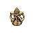 Estatua Ganesha Mini 5cm Ouro Velho Prosperidade E Sabedoria - Imagem 3