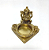 Incensário Porta Vela Resina Ganesha Dourado 8cm prosperidad - Imagem 2