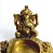 Incensário Porta Vela Resina Ganesha Dourado 8cm prosperidad - Imagem 3