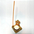 Incensário Porta Vela Resina Ganesha Dourado 8cm prosperidad - Imagem 1