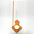 Incensário Porta Vela Resina Ganesha Dourado Com Brilho 8cm - Imagem 1