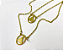 Escapulário inox Dourado Nossa senhora aparecida Vazado Oval - Imagem 2