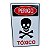 Placa DE Sinalização PERIGO TOXICO 20 X 30 CM - Imagem 1