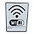Placa de Sinalização WI FI 15x20 cm SENHA BRANCO - Imagem 1