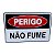 Placa DE Sinalização PERIGO NÃO FUME 20 X 30 CM - Imagem 2