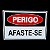 Placa DE Sinalização PERIGO AFASTE-SE 20 X 30 CM - Imagem 2