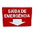 Placa DE Sinalização SAIDA DE EMERGENCIA 20X30 CM HORIZONTAL - Imagem 1