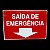 Placa DE Sinalização SAIDA DE EMERGENCIA 20X30 CM HORIZONTAL - Imagem 2