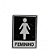 Placa DE Sinalização 20x15 Feminino Preto, C/ NFE - Imagem 1