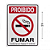 KIT 10 PlacaS DE Sinalizacão 20x15 Proibido Fumar C/ NFE - Imagem 3