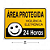 KIT 2 PlacaS de Sinalização 15x20 área Protegida 24 Horas - Imagem 3