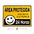KIT 10 PlacaS de Sinalização 15x20 área Protegida 24 Horas - Imagem 4