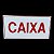 Placa de Sinalização caixa FUNDO BRANCO LETRA VERMELHA 15x30 - Imagem 2